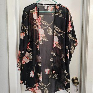 Women's Sheer Floral Cover Up